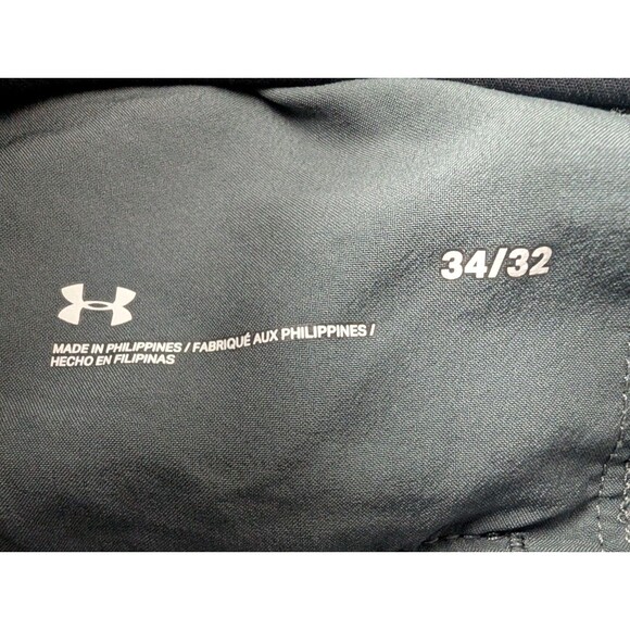 UNDER ARMOUR Mens Match Play Straight Leg Golf Pants Black 34x32 Style 1342263 - Picture 11 of 14